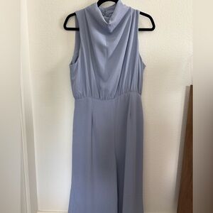 Entro Light Blue Sleeveless Cowl Neck Jumpsuit